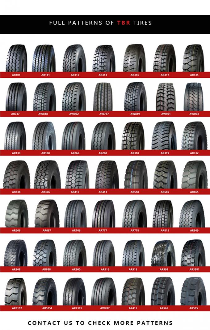 le pneu radial du camion 10.00R20 (AR1121) avec le POINT et la CEE délivre un certificat les pneus de haute qualité de camion de lumière de pneu